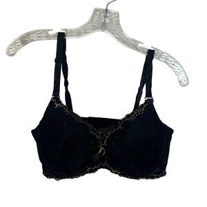 Unbranded Bra Lace Underwire Adjustable Straps Black Pink Size 38C